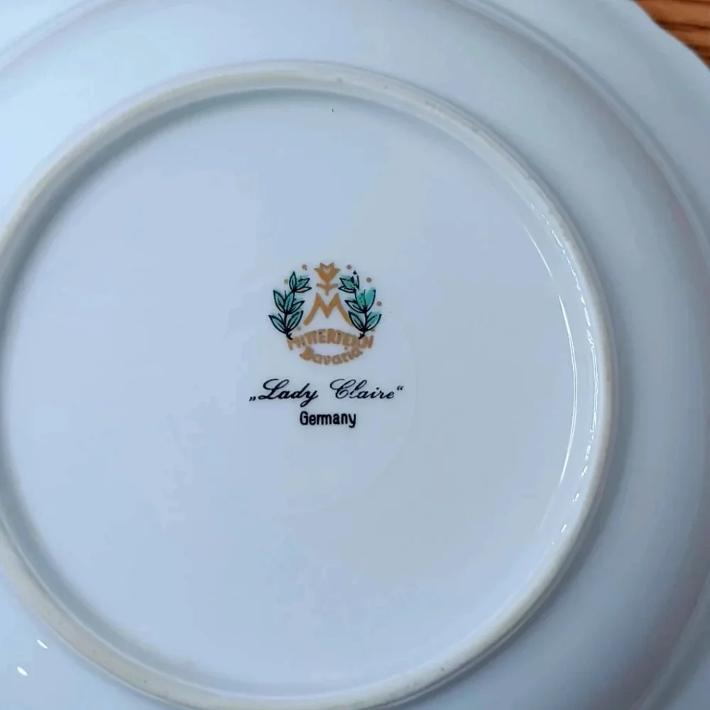 2 Mitterteich Bavaria deep plates, made in Germany.